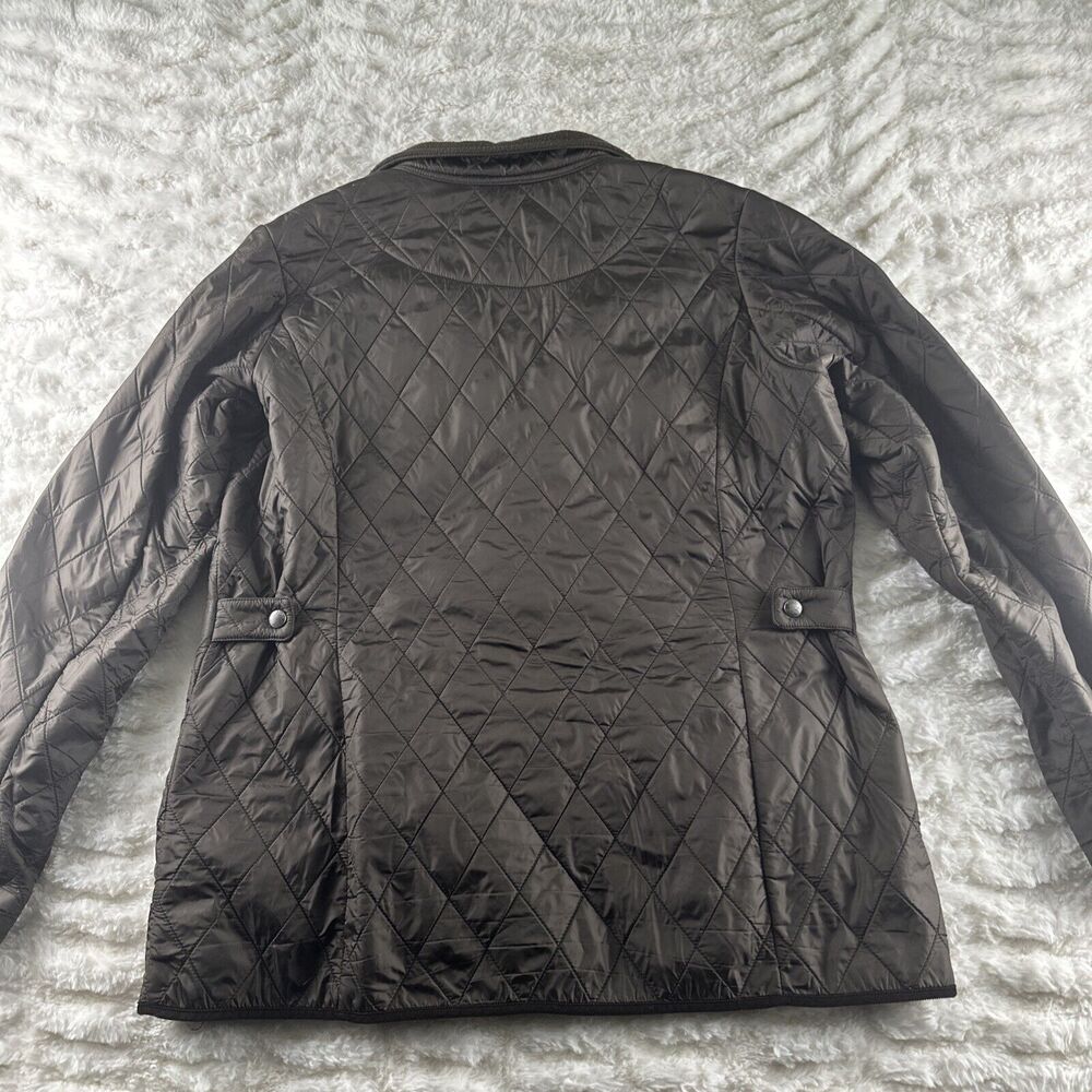 Eddie Bauer Brown Quilted Puffer Bomber Jacket Women's Size Large Zip Front - Picture 16 of 16